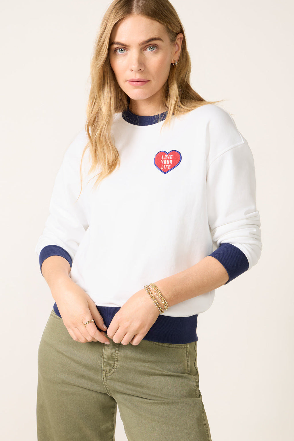 Women's Crew Neck Patch Sweatshirt