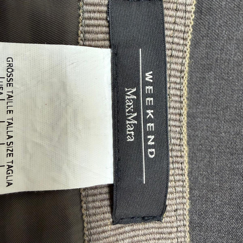 Max Mara Weekend A-Line Midi Skirt in Brown Wool