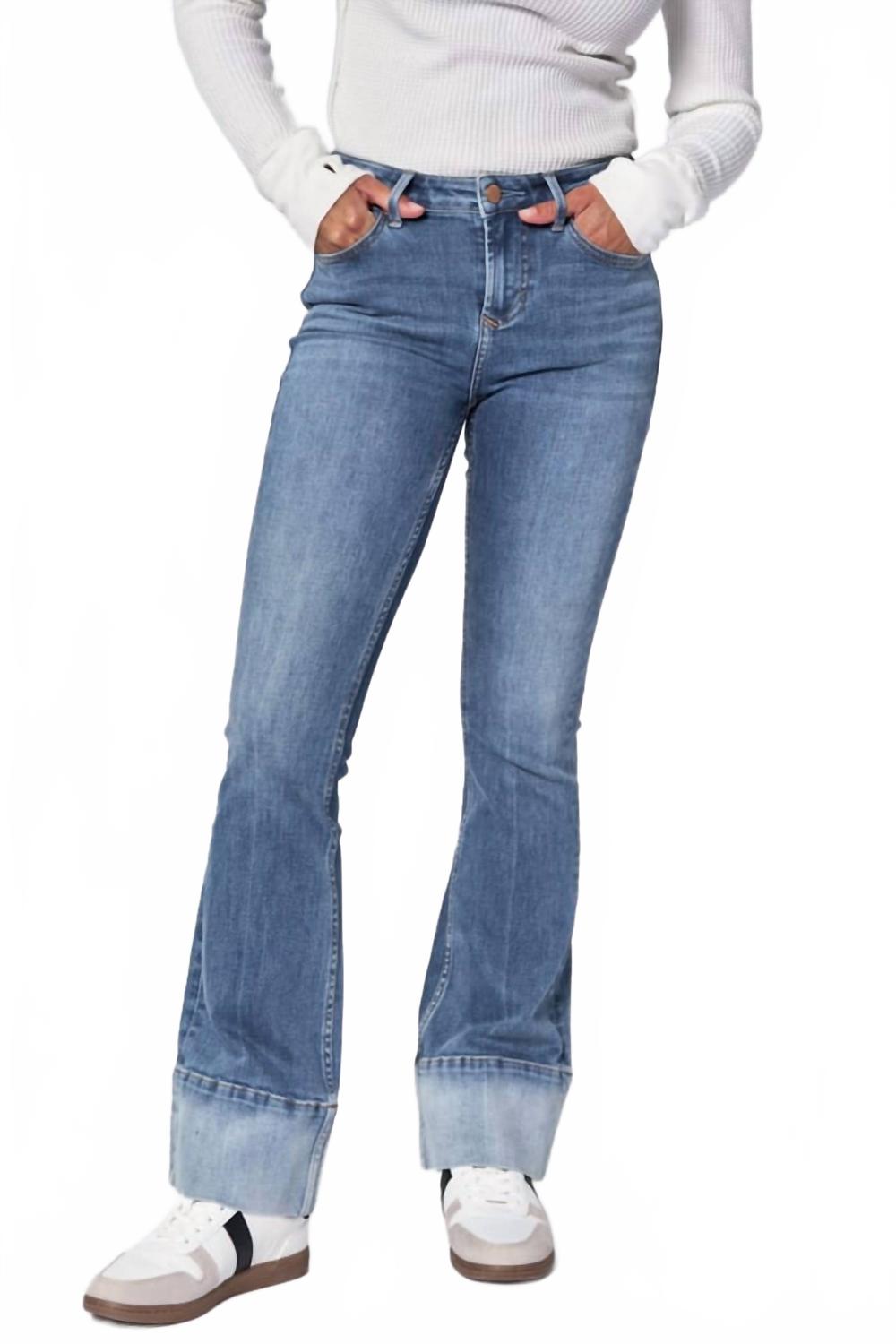 Mid Rise Full Inseam Bootcut Jean In Lagoon