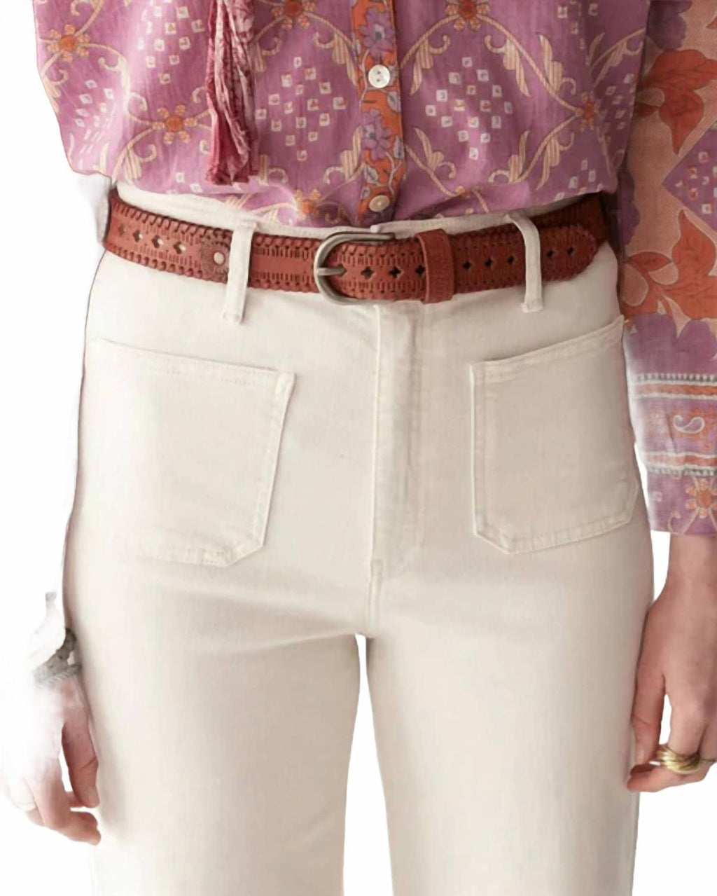 Women's Flower Power Belt In James Brown