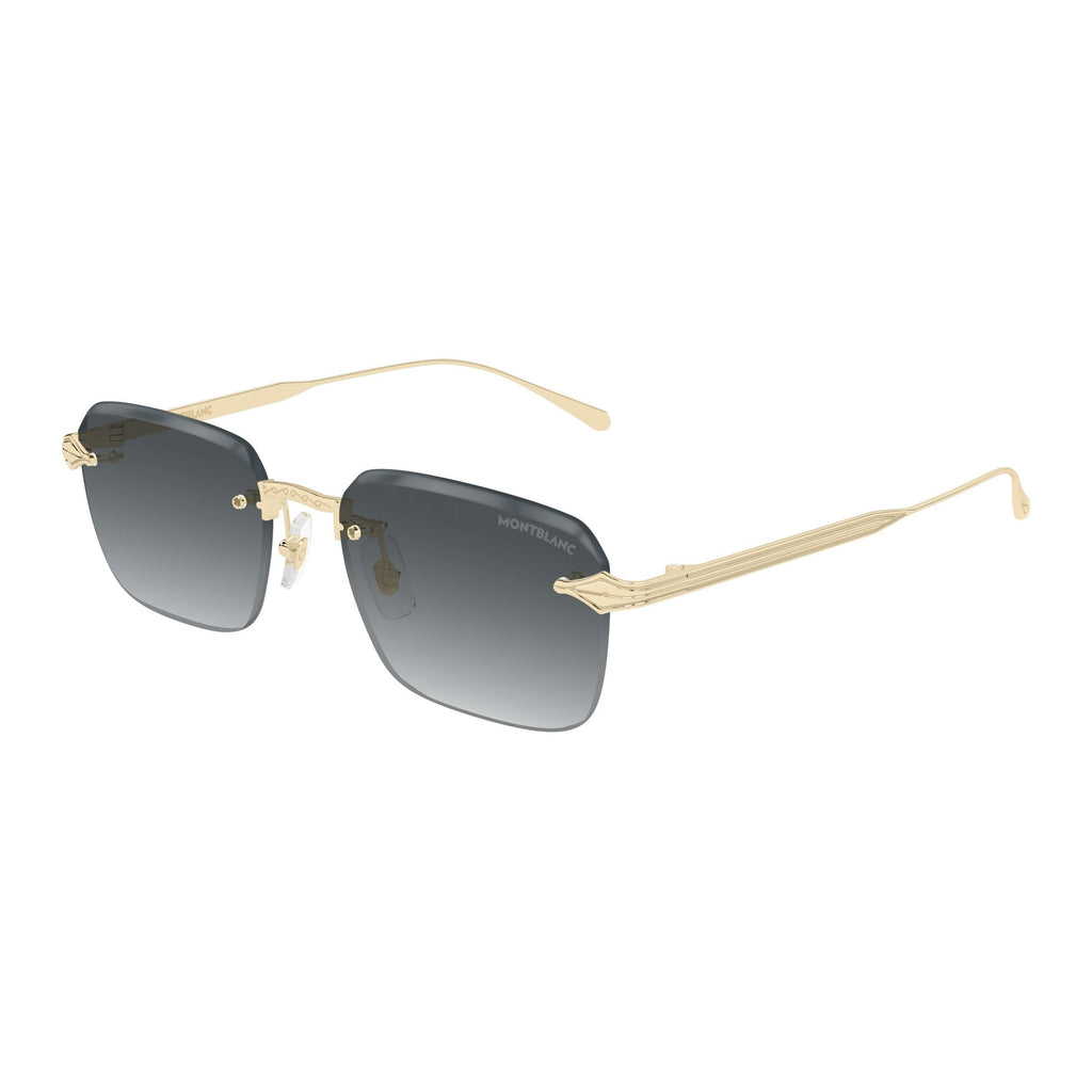Rimless Square Sunglasses With Gold-Toned Metal Accents