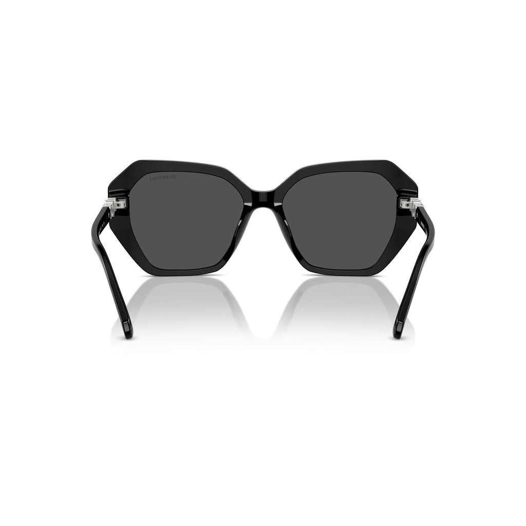 0Sk6017 Oversized Geometric Sunglasses with Crystal Accents