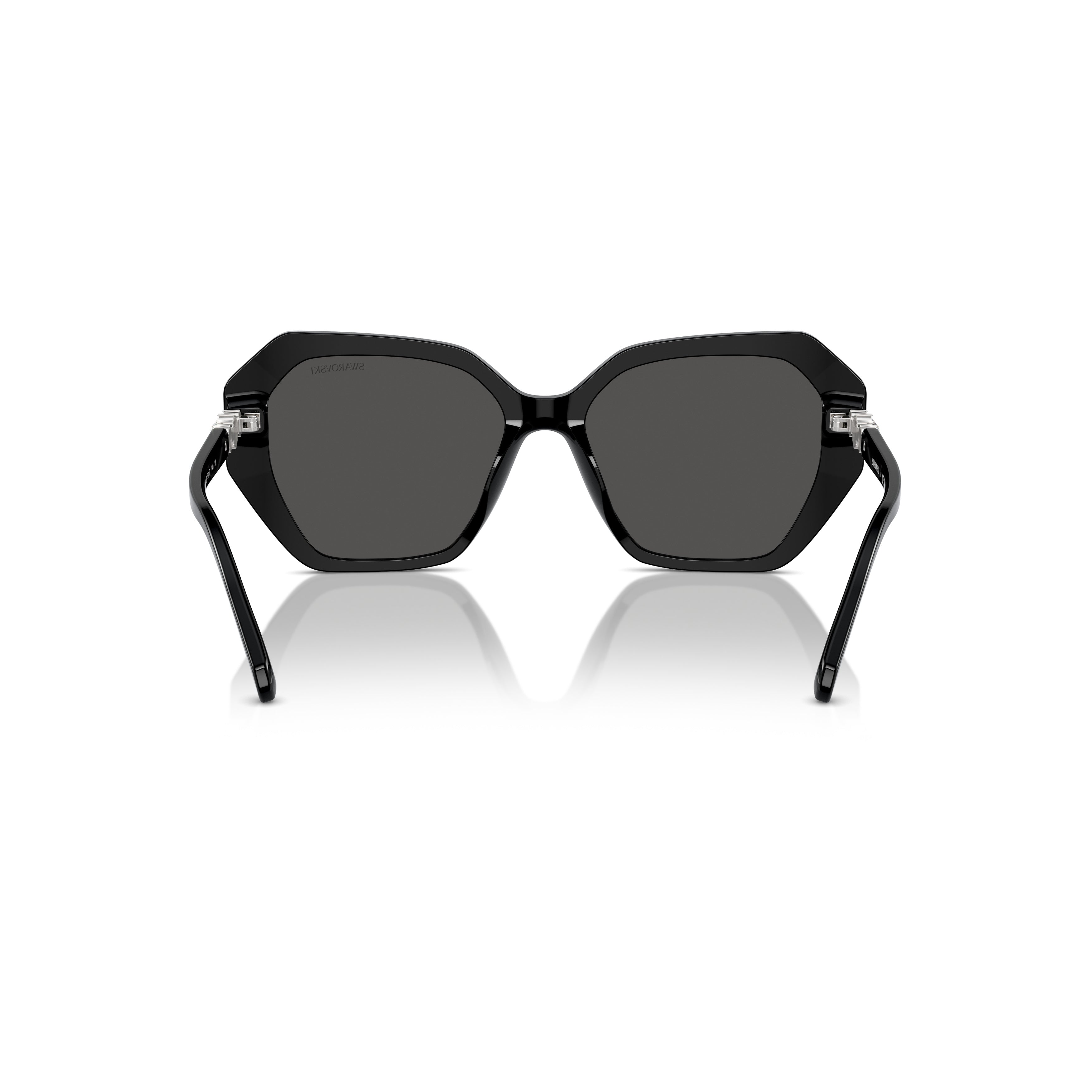 0Sk6017 Oversized Geometric Sunglasses with Crystal Accents