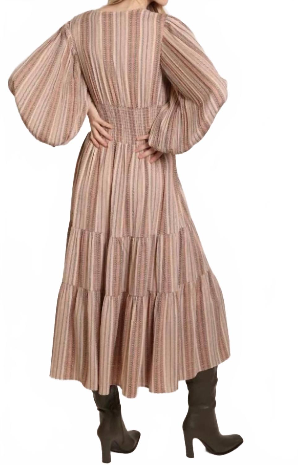 Folklore Frailty Whisper Dress In Brpwn