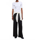 Fluid Crepe Trousers In Black