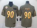 Men's Pittsburgh Steelers T.J. Watt #90 Brown Alternate Game Jersey1