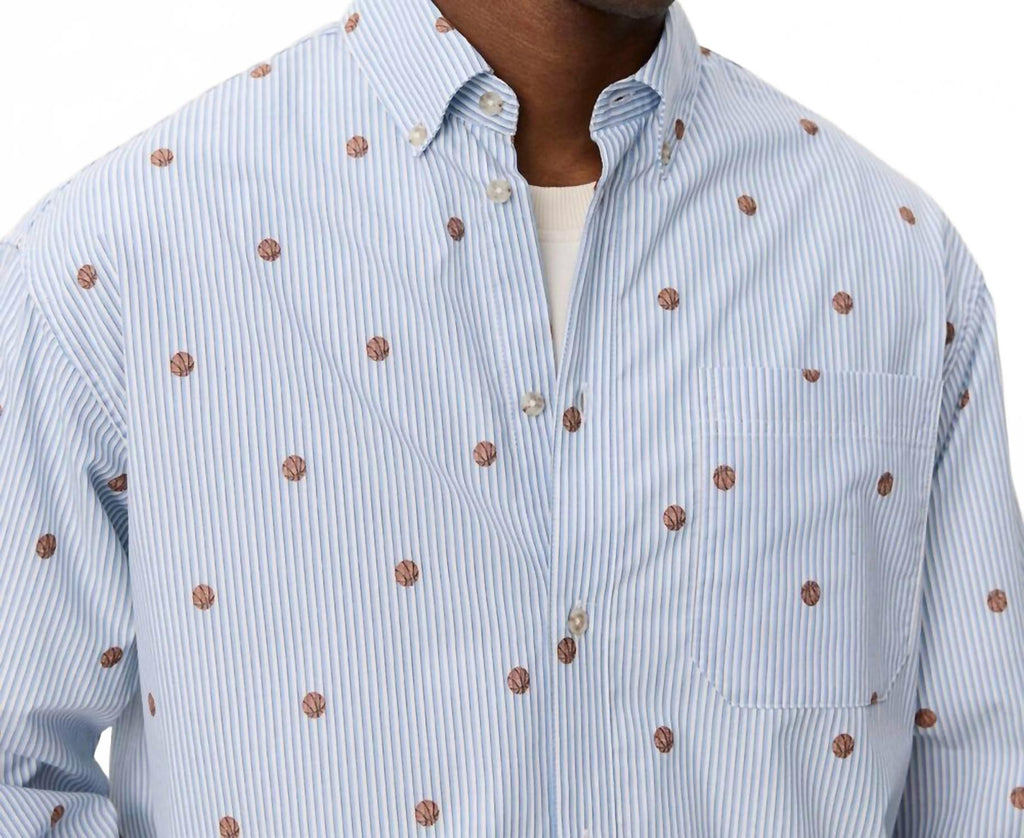 Kolton Stripe Basketball Shirt In Allure
