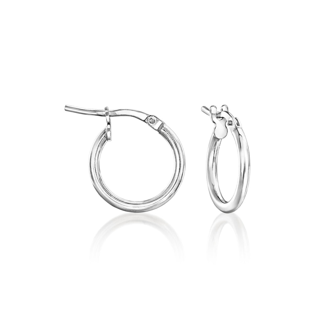 Ross-Simons Italian Sterling Silver Jewelry Set: Hoop Earrings and 2 Pairs Of Interchangeable Religious Drops