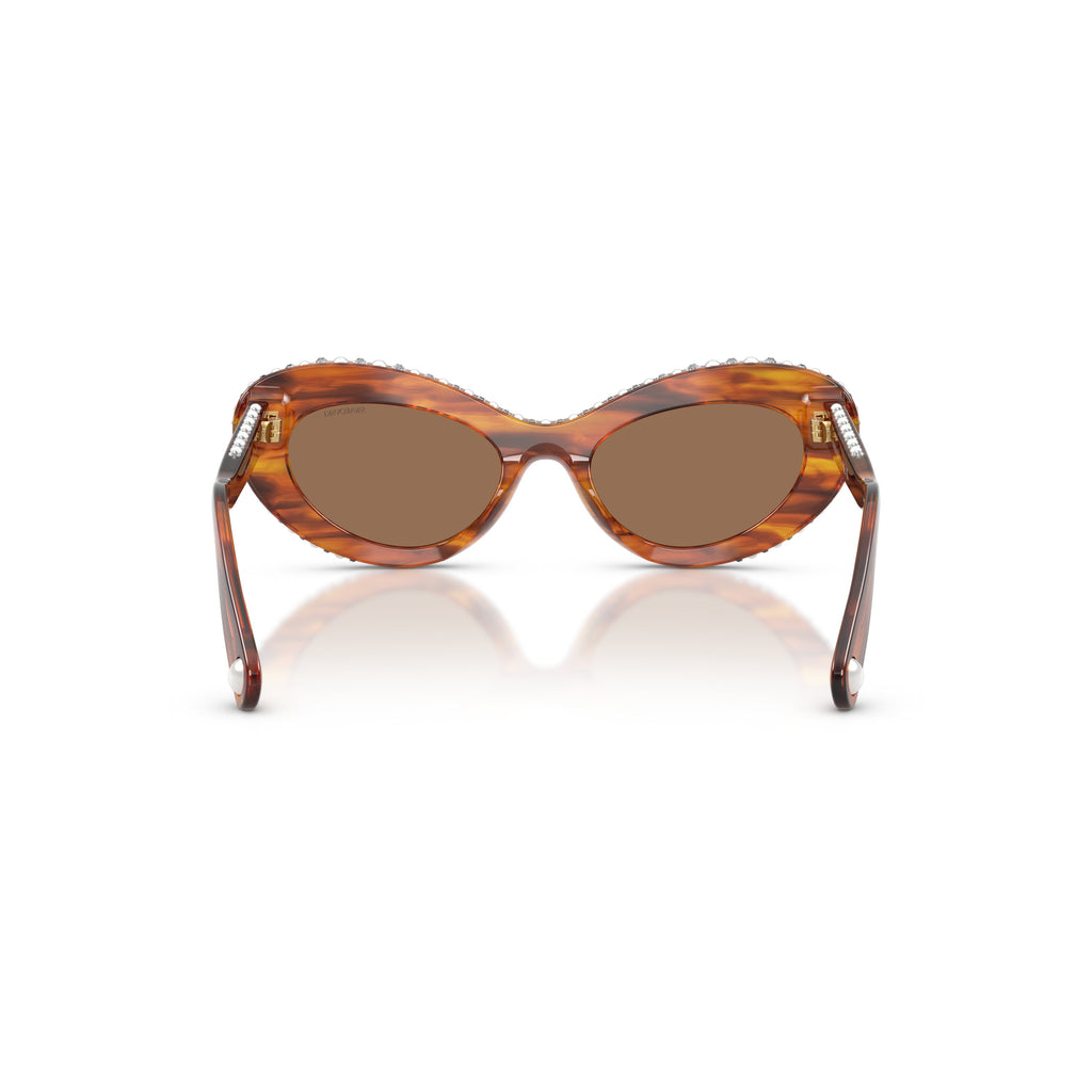 0Sk6061U Cat-Eye Tortoiseshell Sunglasses with Crystalline Accents