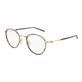 Montblanc Eyeglasses Square Full Rim, Gold/havana Frame And Clear Demo Lens Lens Mb0162O003