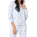 Doggone Cold Long Sleeve Top In Blue Haze