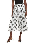 Gracia Sheer Floral A-Line Skirt