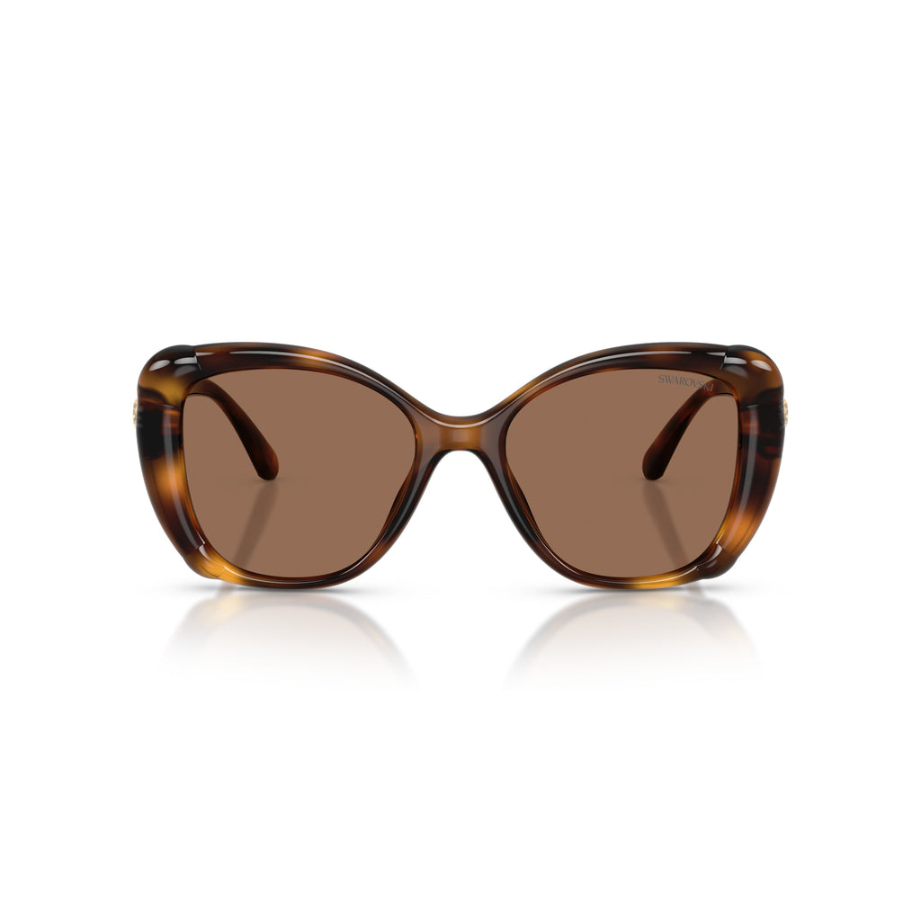 0Sk6051U Oversized Tortoiseshell Sunglasses with Crystal-Embellished Temples