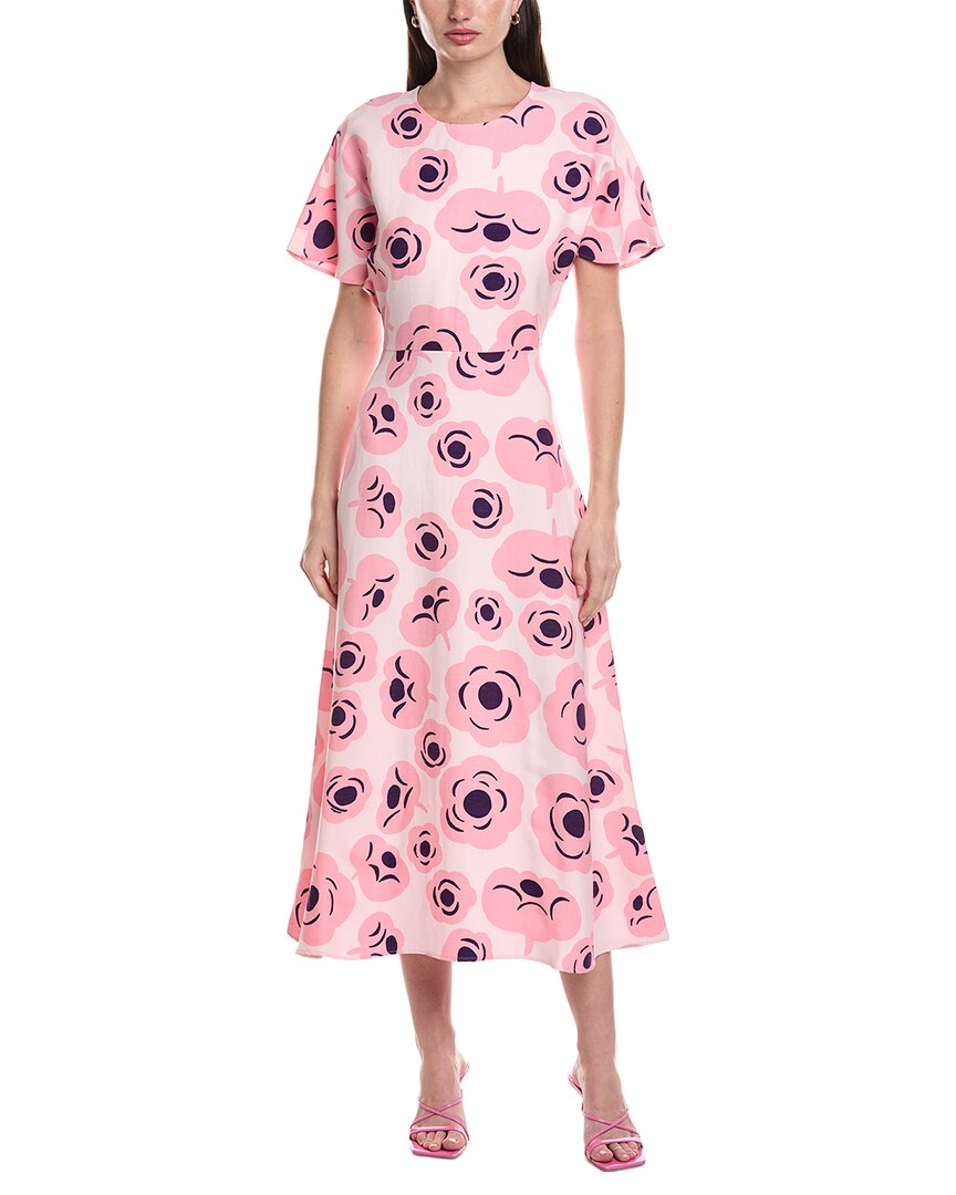 Marimekko Helea Tumma Linen-Blend Midi Dress