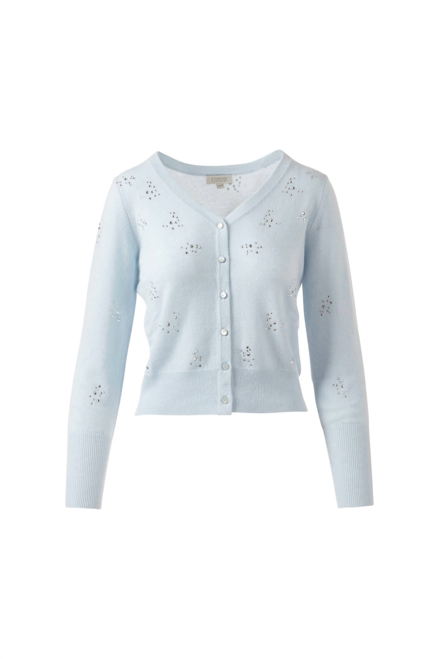 Front To Back Cardigan In Ice Blue