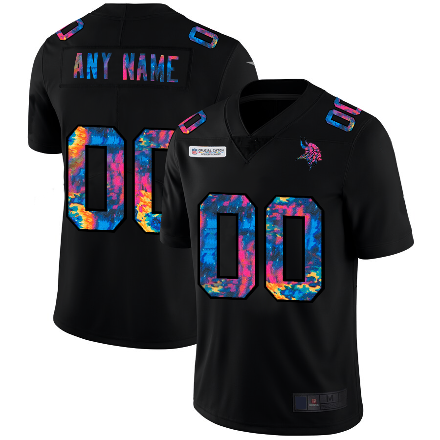 custom Minnesota Vikings Multi-Color 2020 Crucial Catch Vapor Untouchable Limited jersey Greyheather Stitched Jerseys Football Jerseys