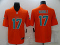 Men's Miami Dolphins Jaylen Waddle #17 Orange Inverted Legend Jersey1