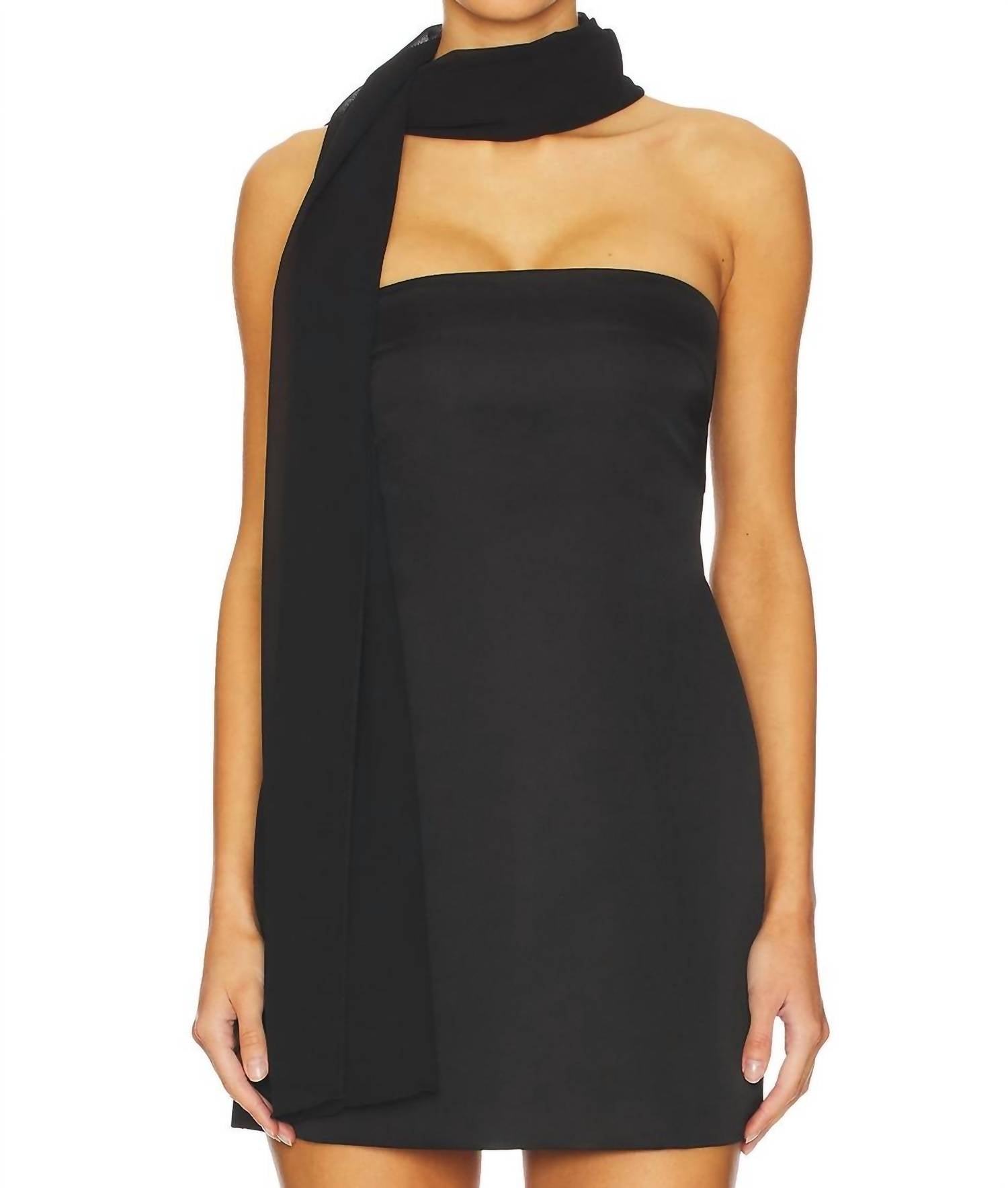 Tahlia Chiffon Scarf In Black
