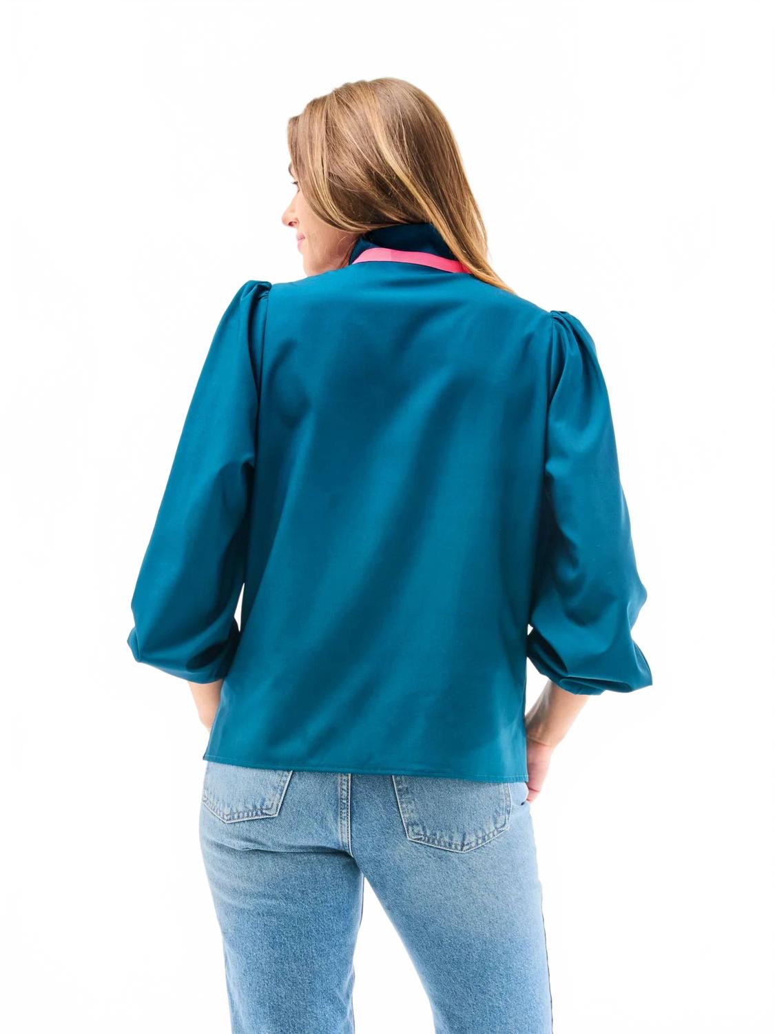 Kayla Long Sleeve Top In Gulf Coast