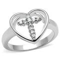 Rhodium Brass Ring with AAA Grade CZ in Clear
