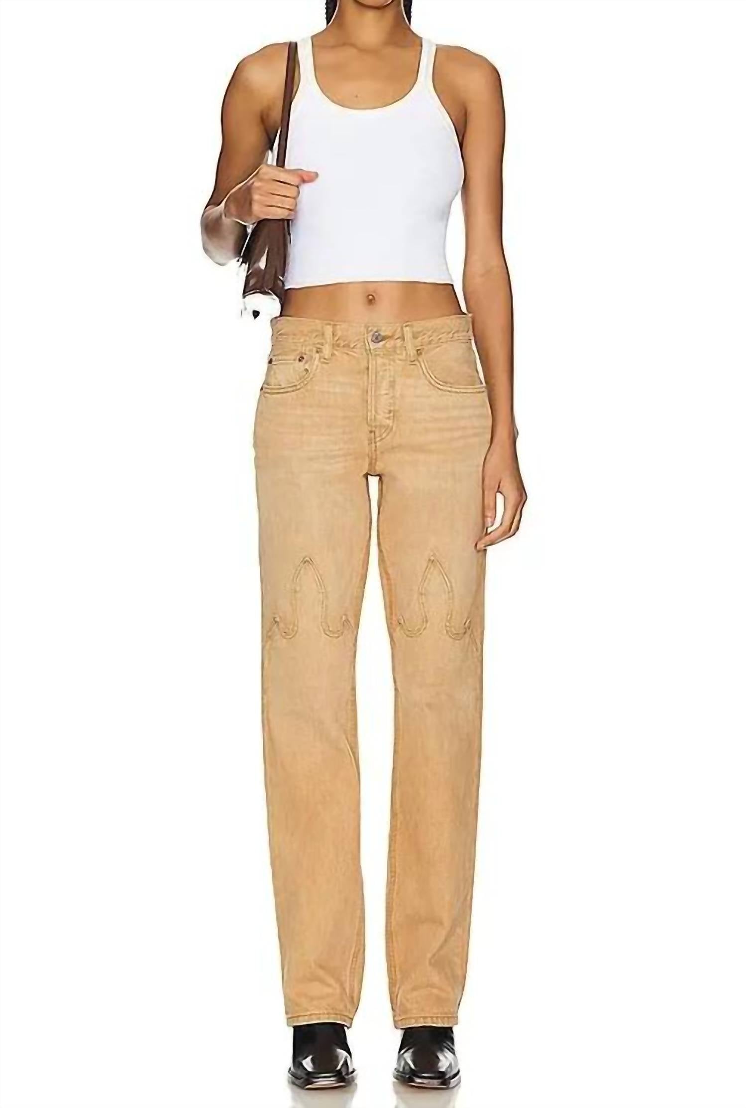 Easy Straight Jean In Western Desert Sand