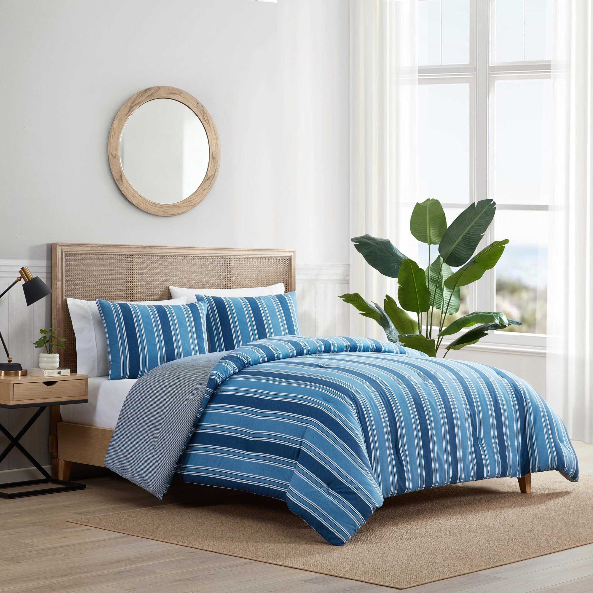 Nautica Gilpin Stripe Blue Full/Queen Comforter Set