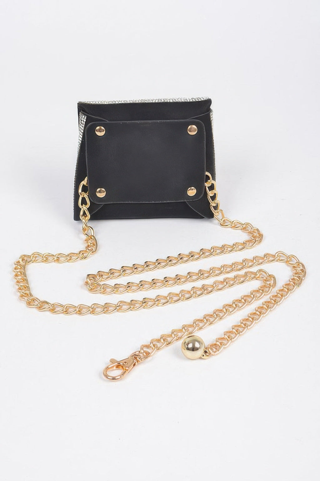 Rhinestone Mini Bag W Chain Belt