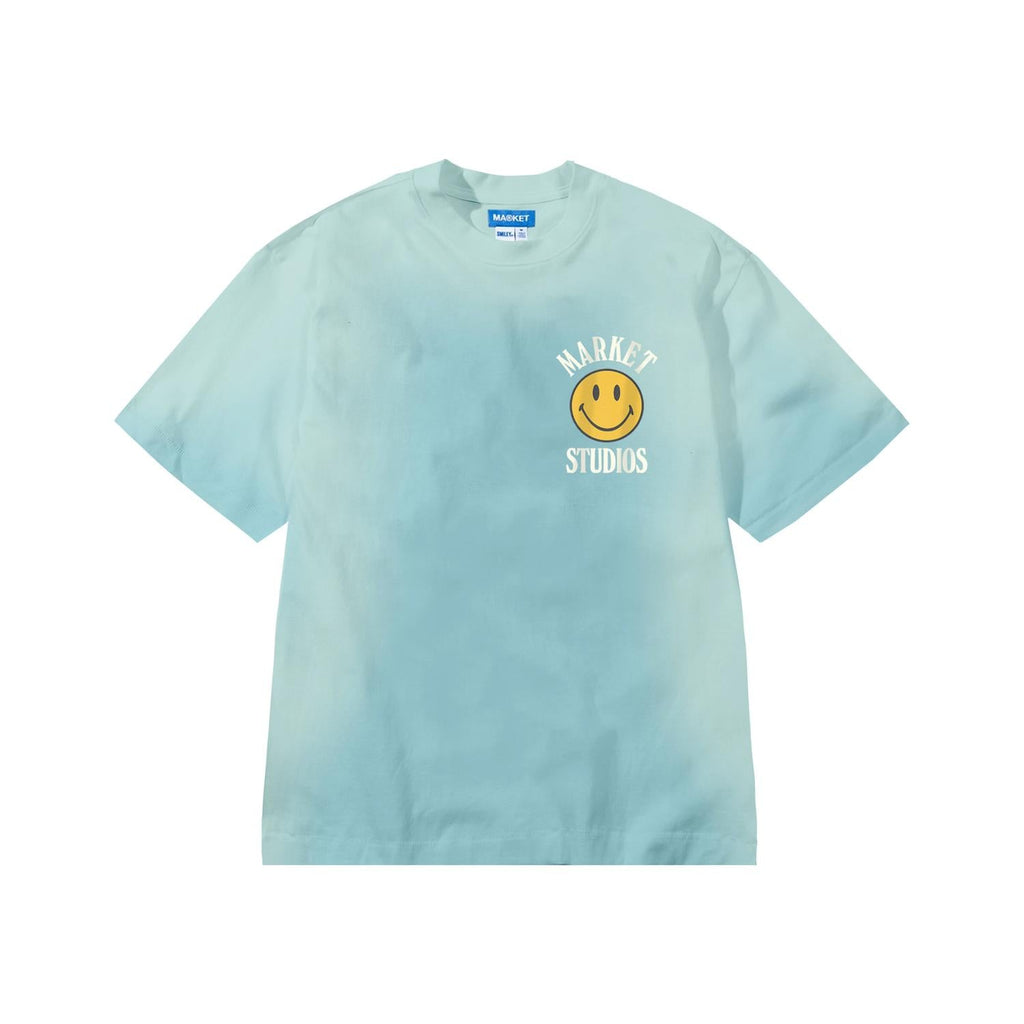 Men's Smiley Upside Down Lockup T-Shirt In Retro Blue
