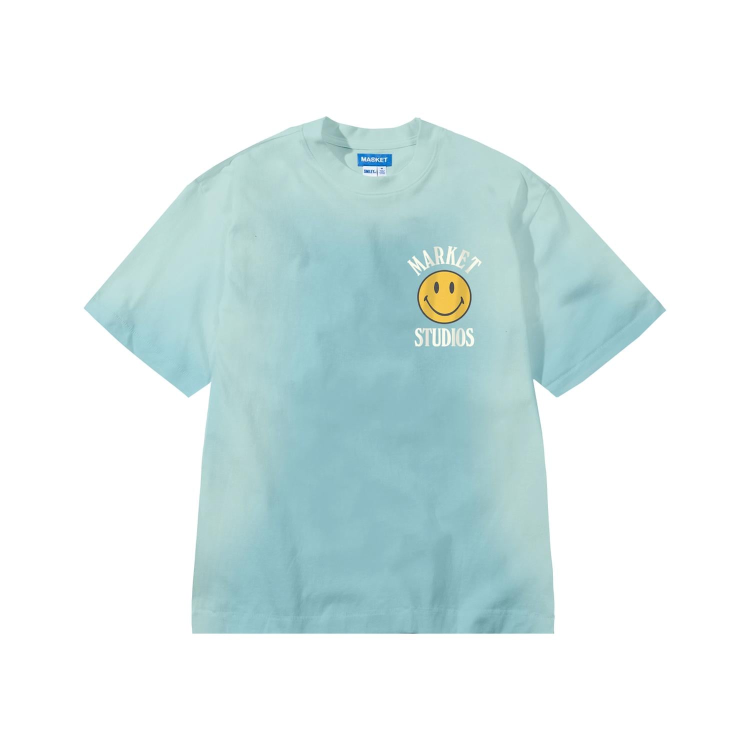 Men's Smiley Upside Down Lockup T-Shirt In Retro Blue