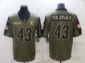 Men's Pittsburgh Steelers Troy Polamalu #43 Brown Game Jersey1