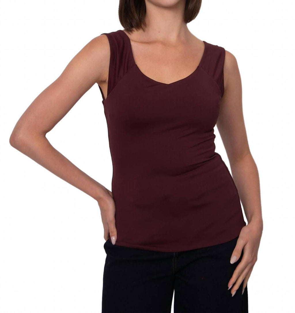 Off Shoulder Top In Prune