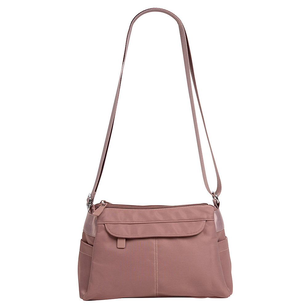 Solid Multi Pocket Crossbody Bag