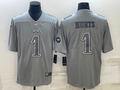 Men's Philadelphia Eagles Jalen Hurts #1 Gray Atmosphere Fashion Game jersey