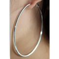 Silver Brass Earrings with No Stone