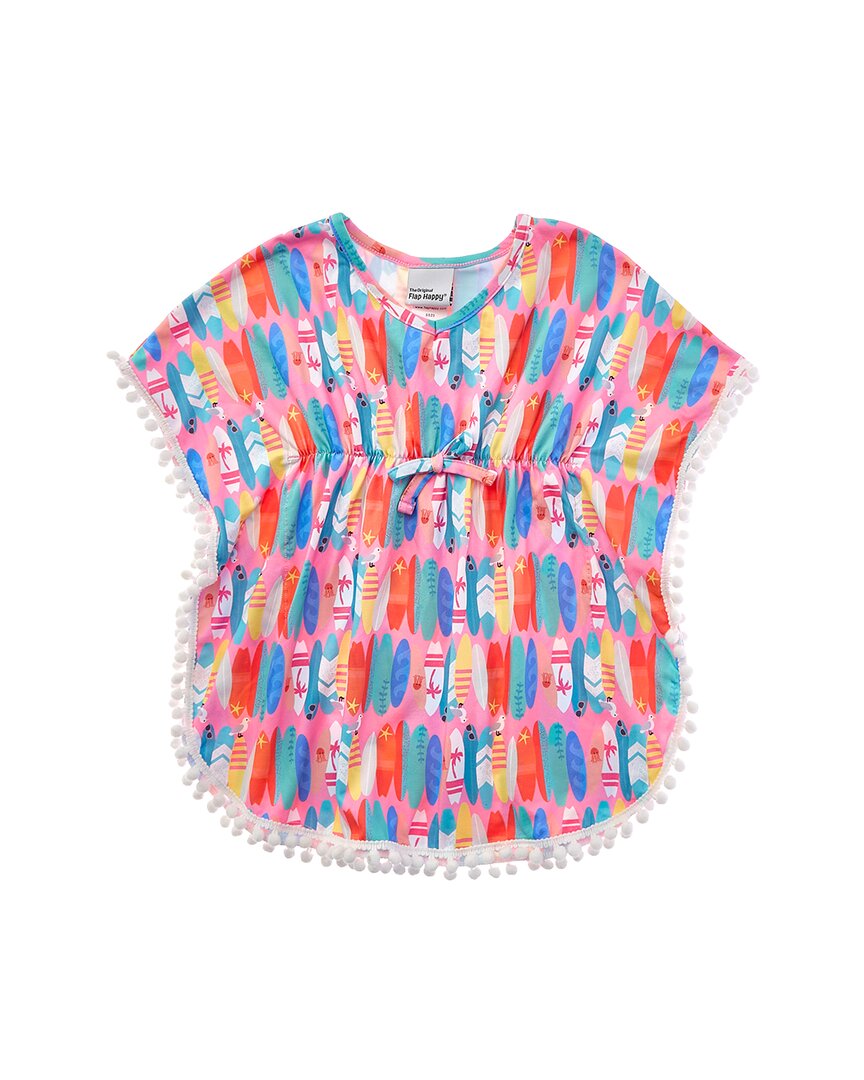 Flap Happy Pink Beach Boards Rash Guard Top