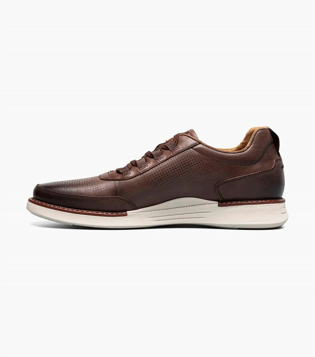 Men's Launch Elastic Lace Slip On Shoes In Brown
