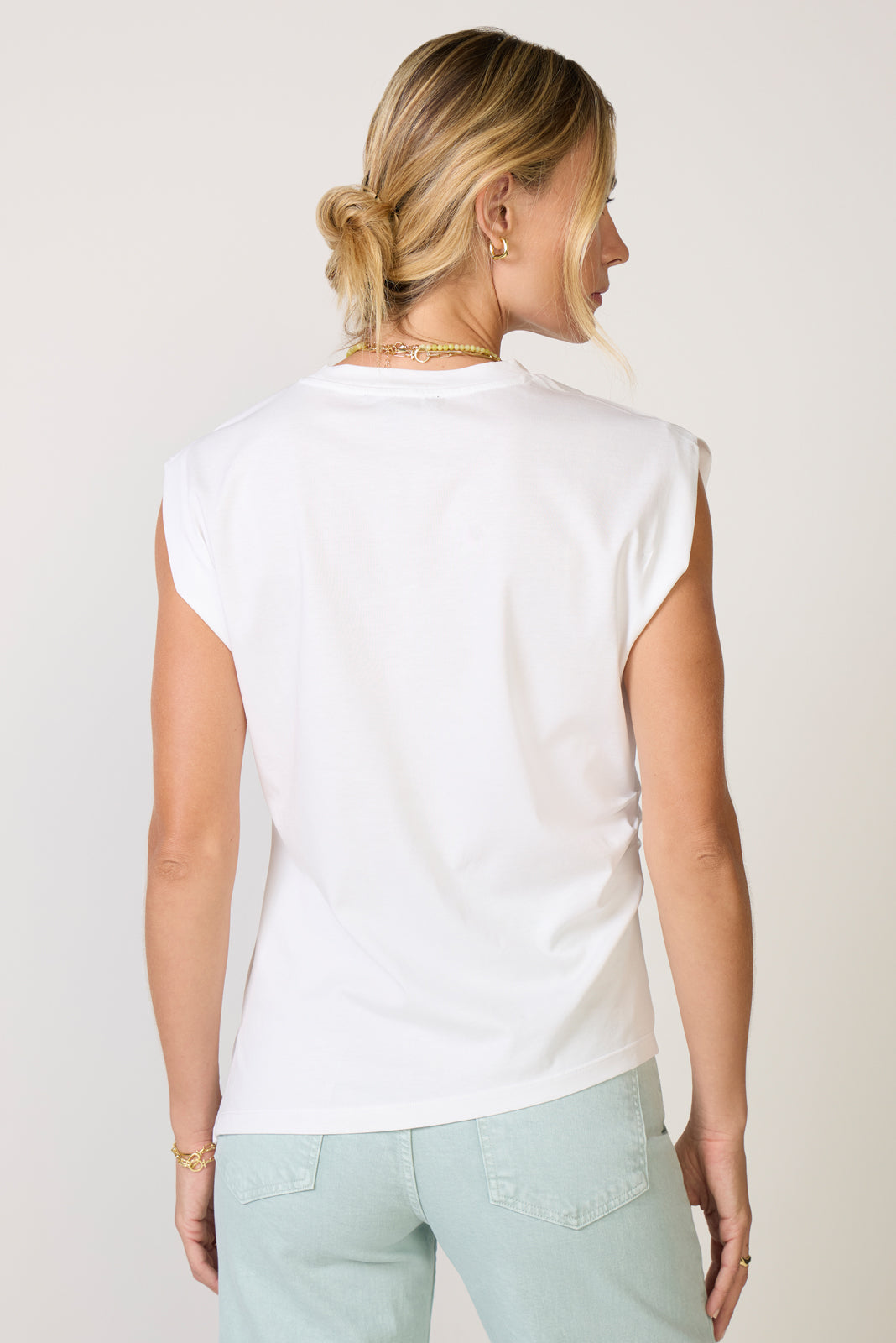 Women's Pleated Muscle T-Shirt