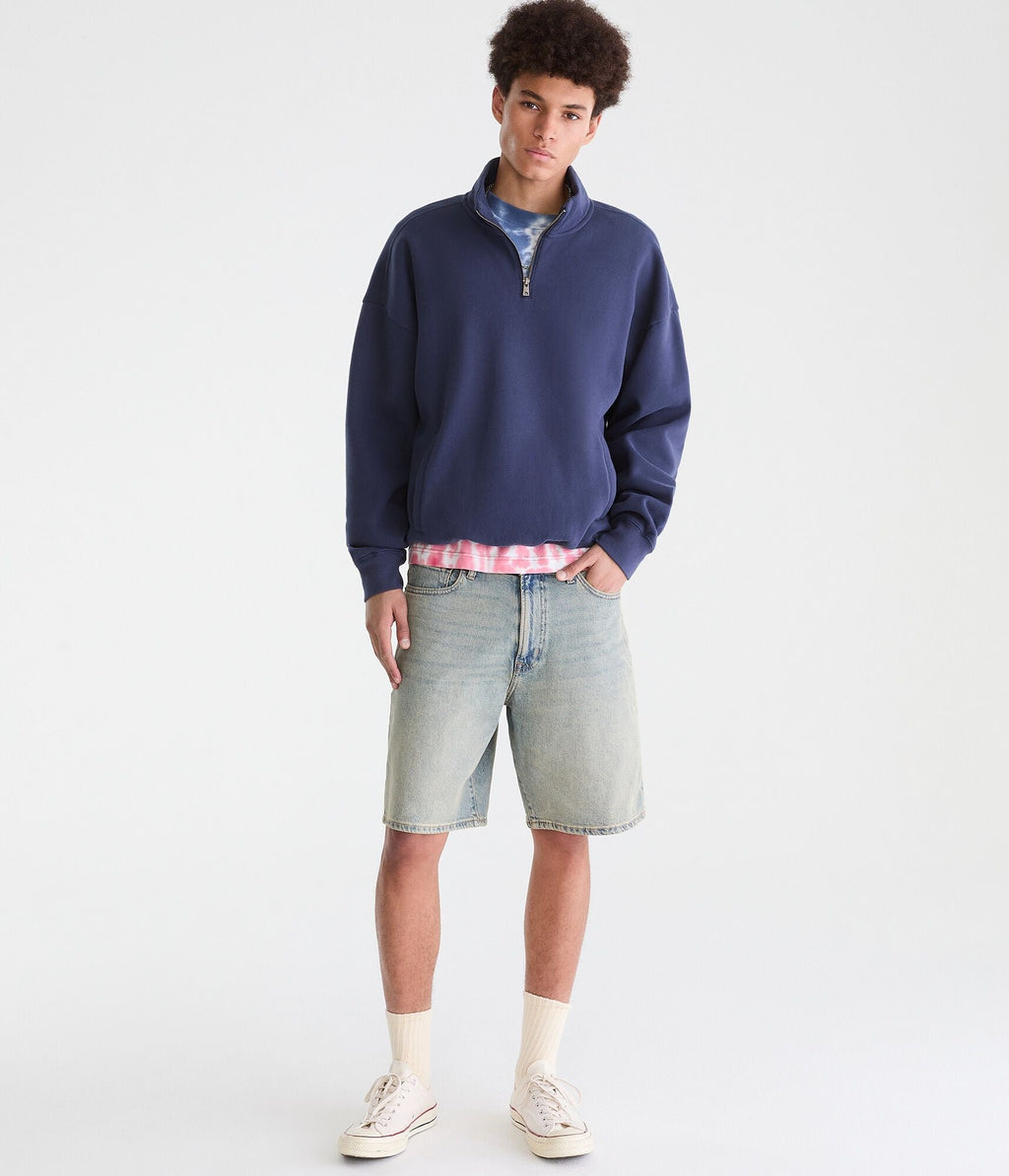 Aeropostale Cloud Soft Star Americana Quarter-Zip Sweatshirt
