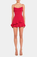 Magnolia Romper In Persian Red
