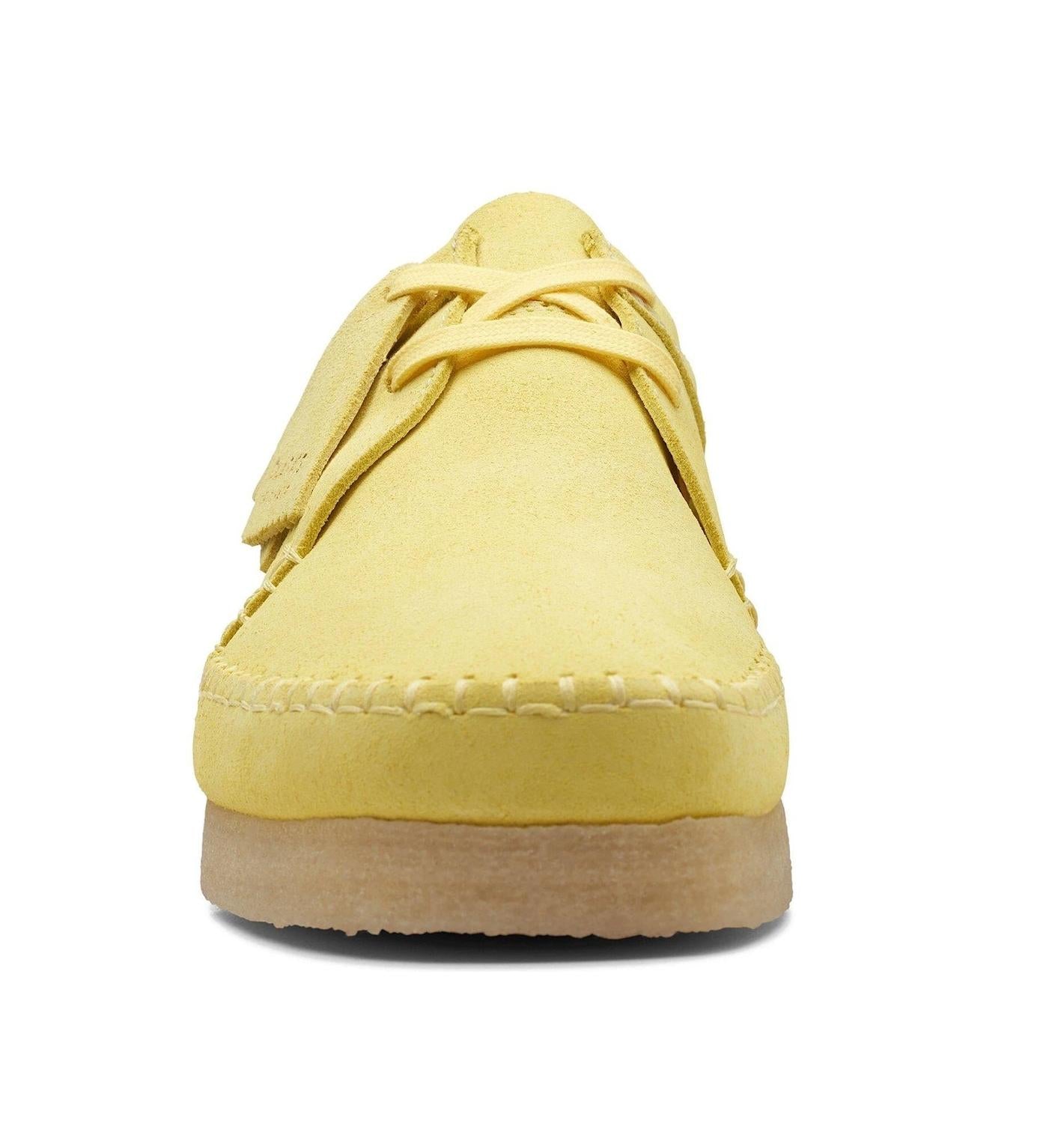 Men's Weaver Shoes In Bright Yellow Suede
