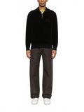 Fleece Half Zip Sweatshirt In Black