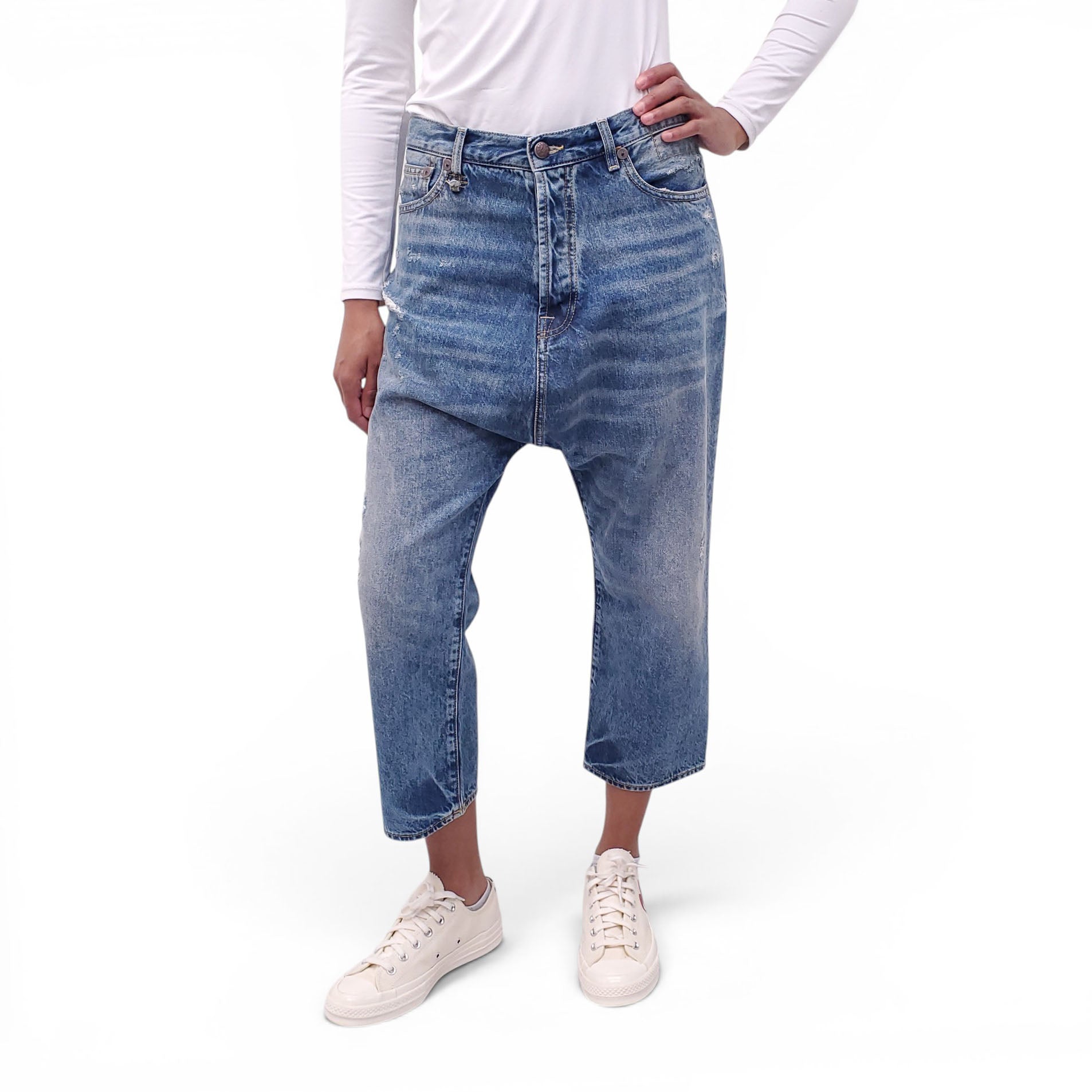 R13 'TAILORED DROP' JEANS - SIZE 29