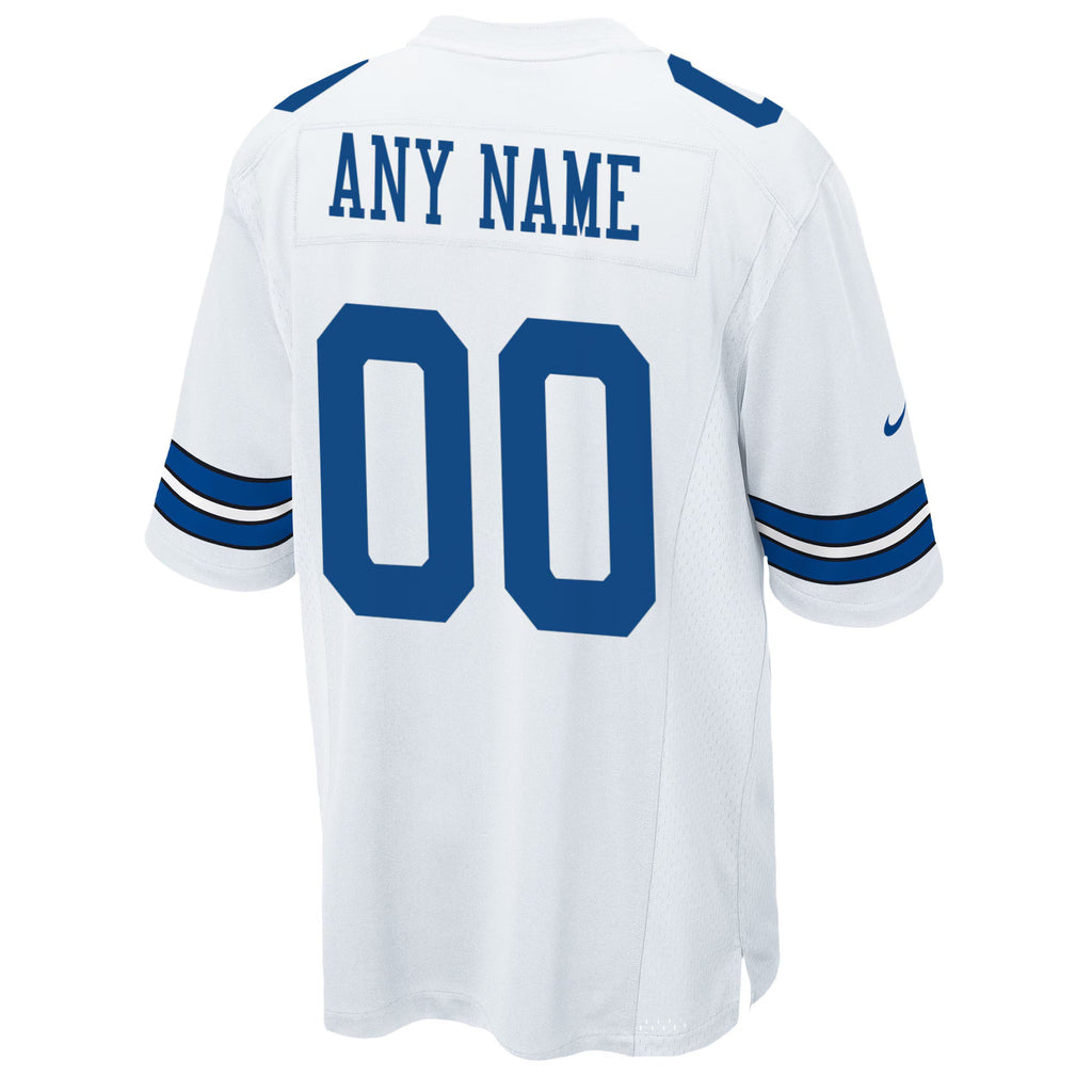 Dallas Cowboys White Custom Game Jersey