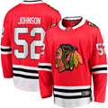 Men's Chicago Blackhawks Reese Johnson #52 Red Home Breakaway Player jersey