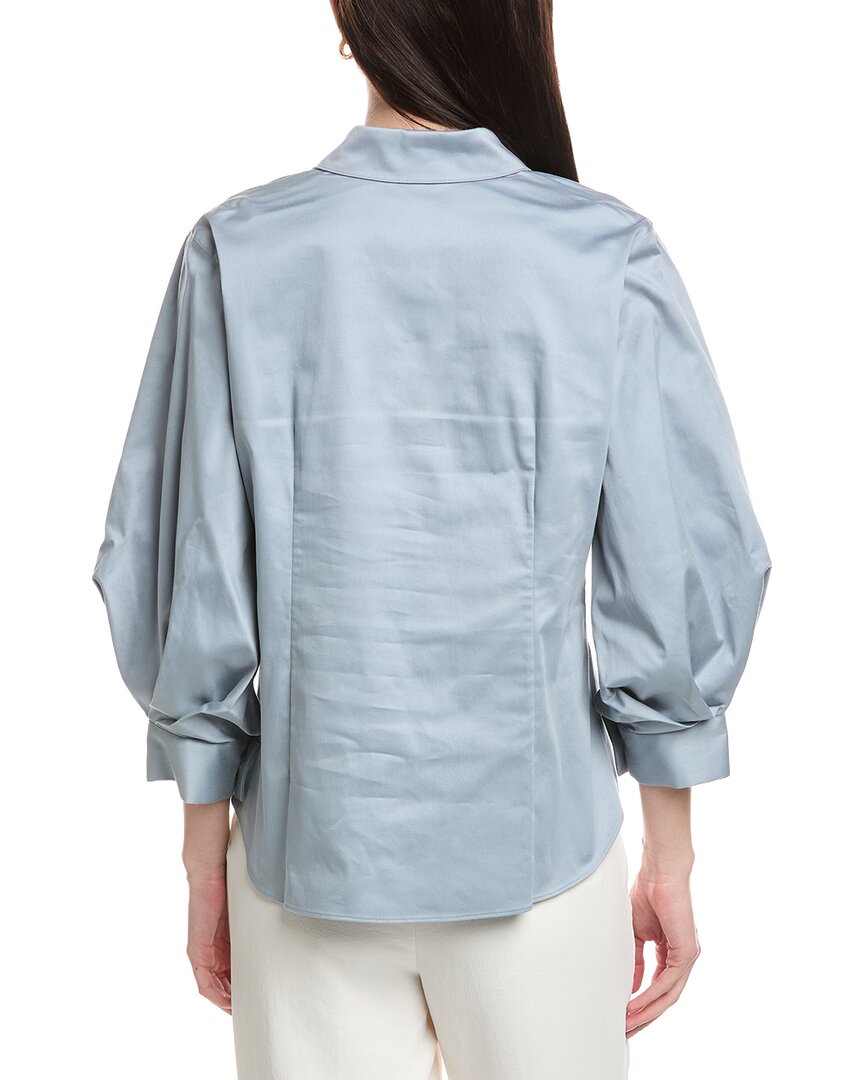 Lafayette 148 New York Cuffed Short Sleeve Blouse