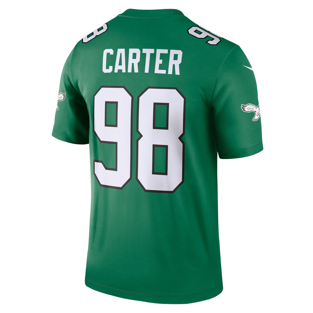 Philadelphia Eagles Jalen Carter Kelly Green Legend Player Performance Top