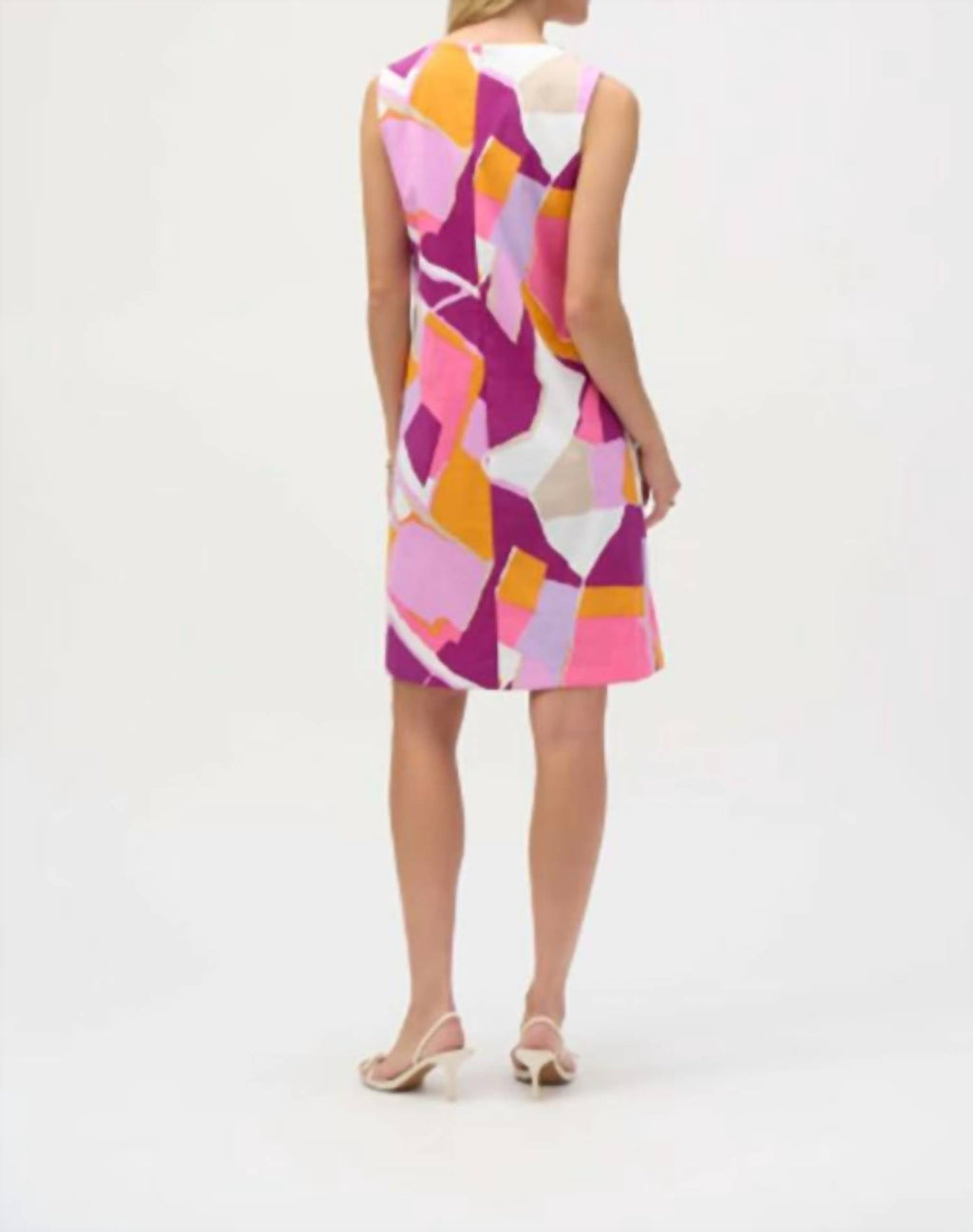 Mini Shift Dress In Pink Orange Purple