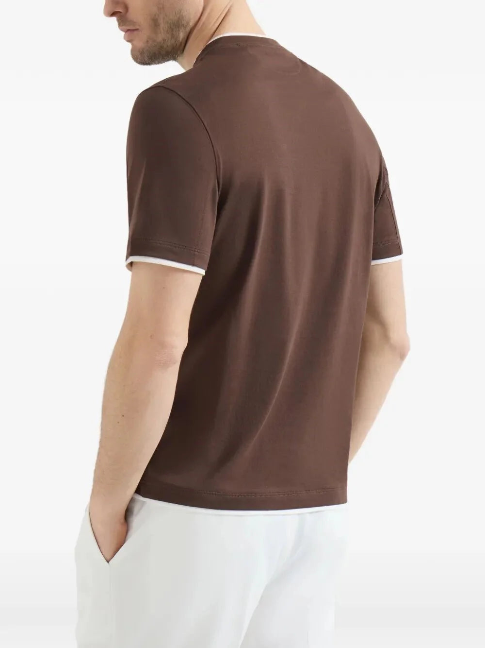 Brunello Cucinelli Men T-Shirt With Faux-Layering