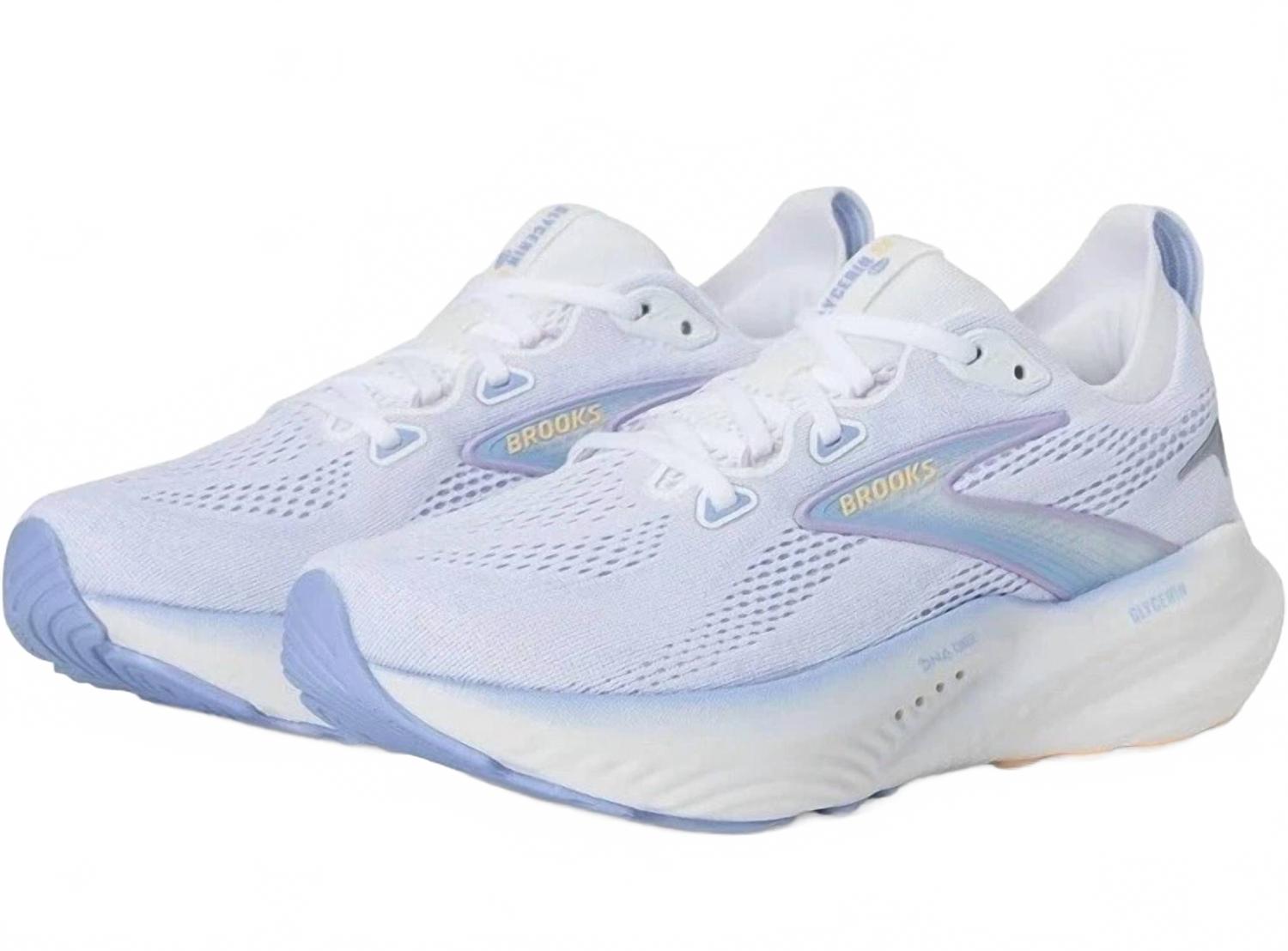 Women's Glycerin 22 Running Shoes In White/blueheron/apricot