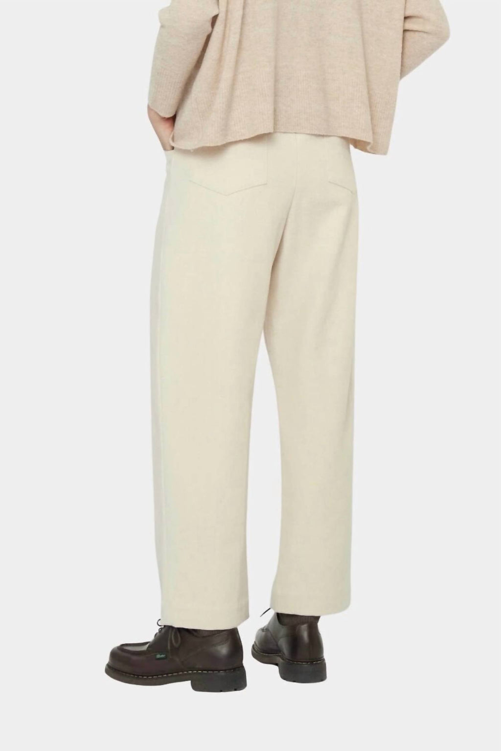 Signature Curve Legged Trousers In Off White